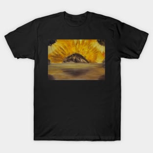 Sunflower Rise oil painting by tabitha kremesec T-Shirt
